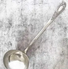 Половник мельхиоровый. зид, рисунок Фаберже