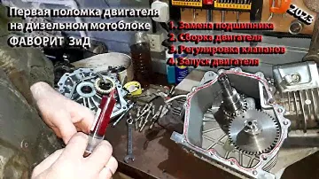 Замена подшипника коленвала дизельного двигателя 173F 6л.с от мотоблока Фаворит. Сборка двигателя...